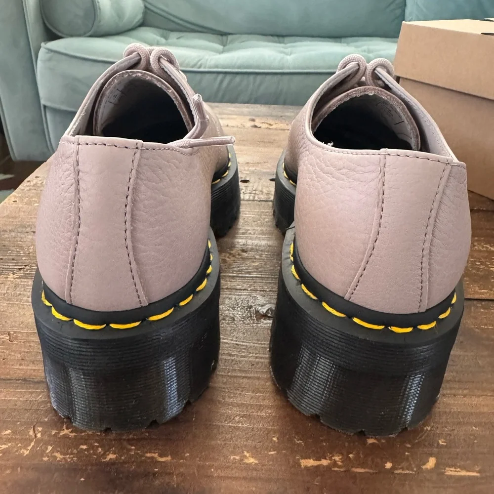 NEW! Dr. Martens Quad II Platform Derby in Vintage Taupe